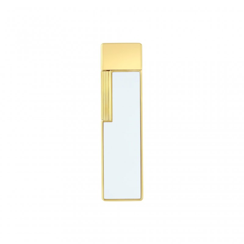 St Dupont - Accendino Twiggy - Laccato Bianco - Finitura Oro