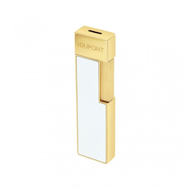 St Dupont - Accendino Twiggy - Laccato Bianco - Finitura Oro