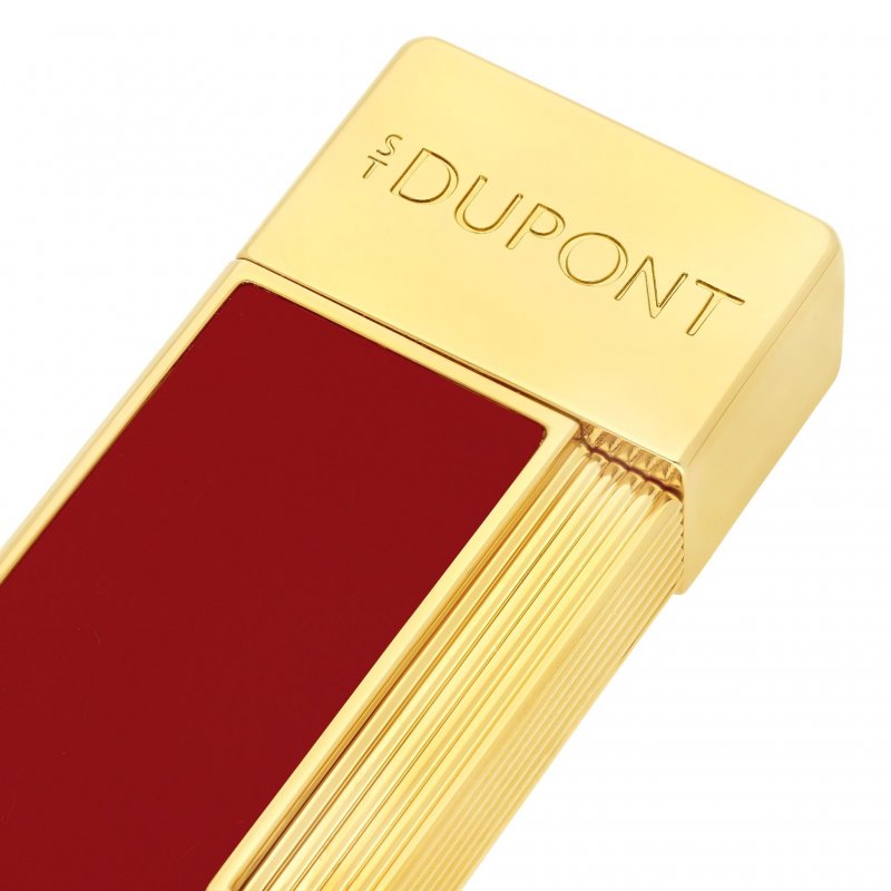 St Dupont - Accendino Twiggy - Laccato Rosso - Finitura Oro
