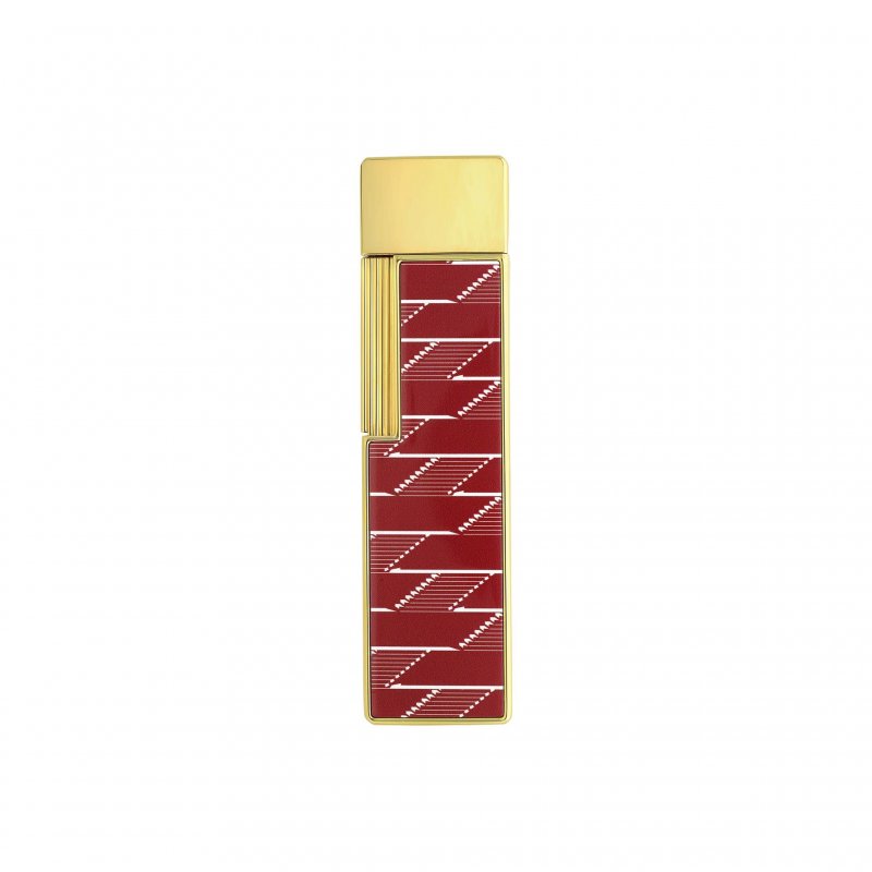 St Dupont - Accendino Laccato Monogram 1872 - Metal - Bordeaux
