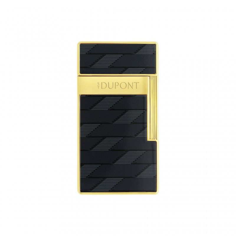 St Dupont - Accendino Laccato Monogram 1872 - Nero - Dorato