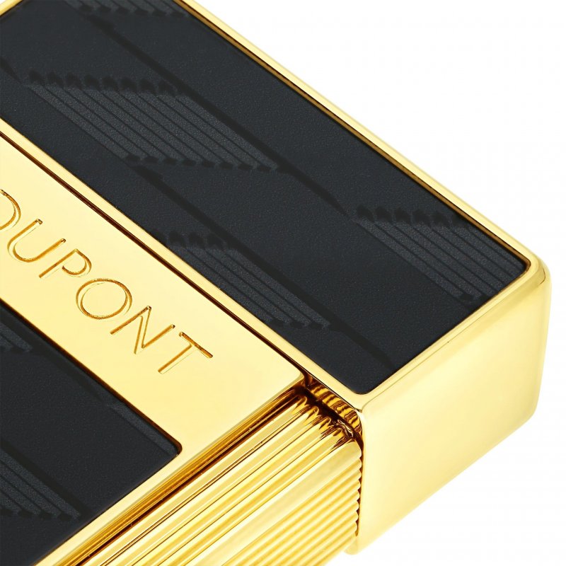St Dupont - Accendino Laccato Monogram 1872 - Nero - Dorato