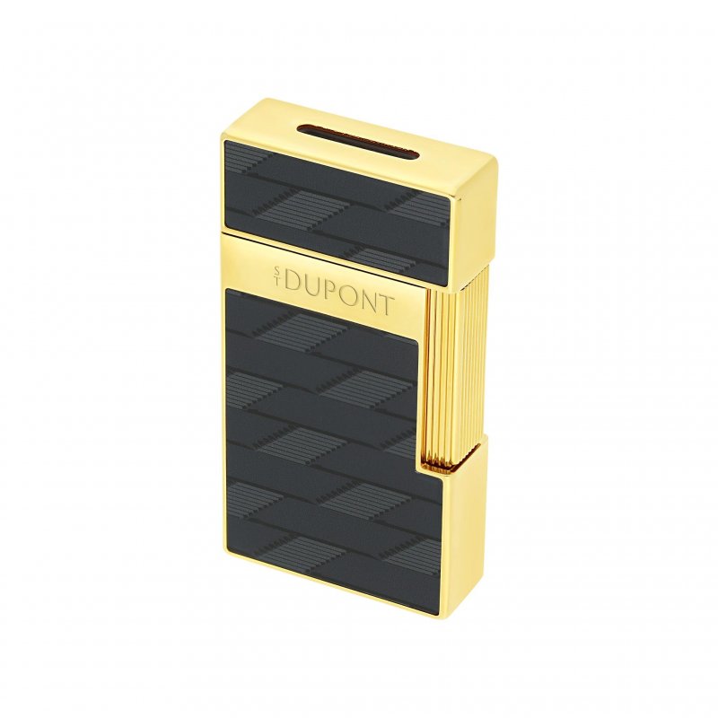 St Dupont - Accendino Laccato Monogram 1872 - Nero - Dorato