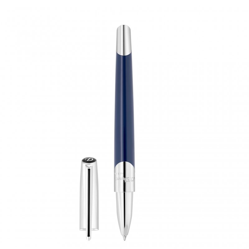St Dupont - Défi Millenium Roller - Ottone - Blu Brillante