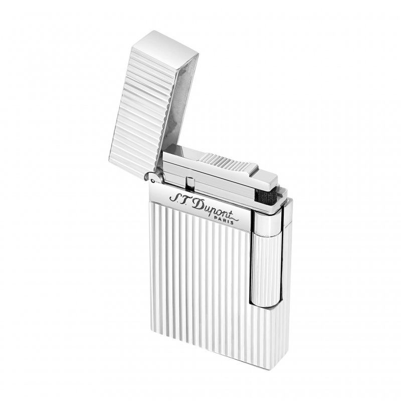 St Dupont - Accendino Guilloché - Argento - Doppia Fiamma