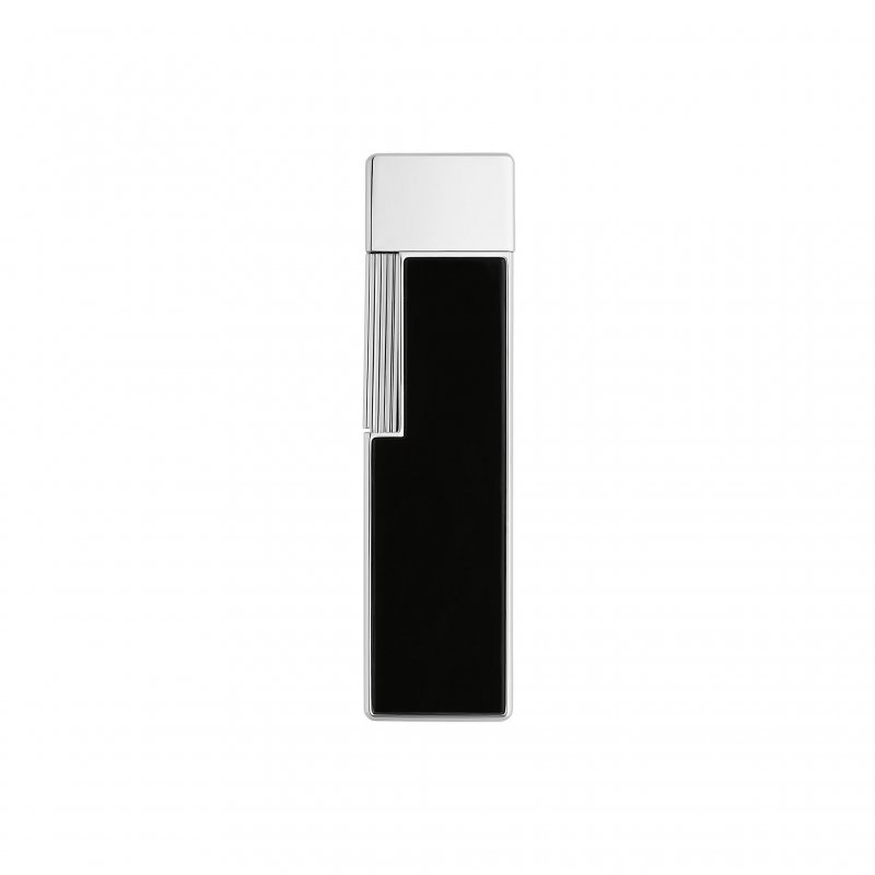 St Dupont - Accendino Twiggy - Lacca Nera - Finiture Cromate