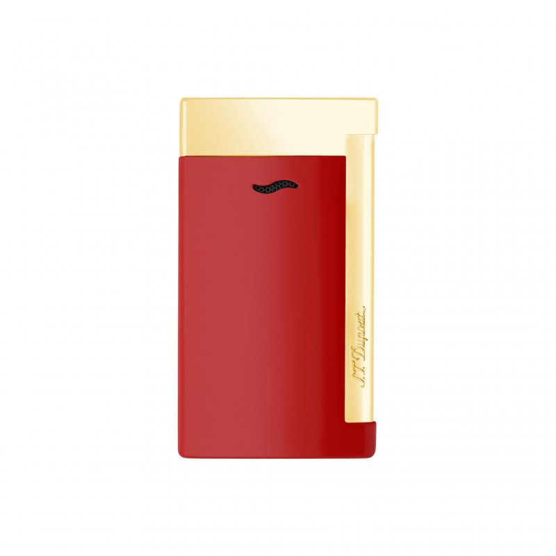 St Dupont - Accendino Slim 7 - Laccato Bordeaux - Finiture Dorate