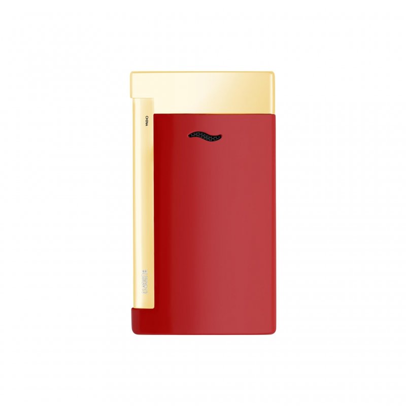 St Dupont - Accendino Slim 7 - Laccato Bordeaux - Finiture Dorate
