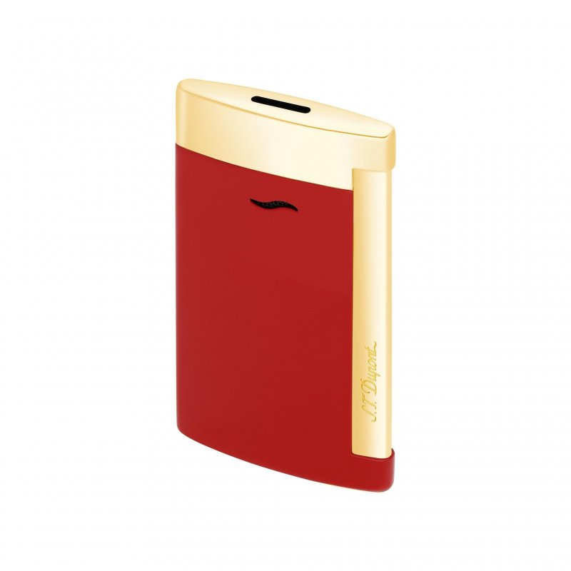 St Dupont - Accendino Slim 7 - Laccato Bordeaux - Finiture Dorate