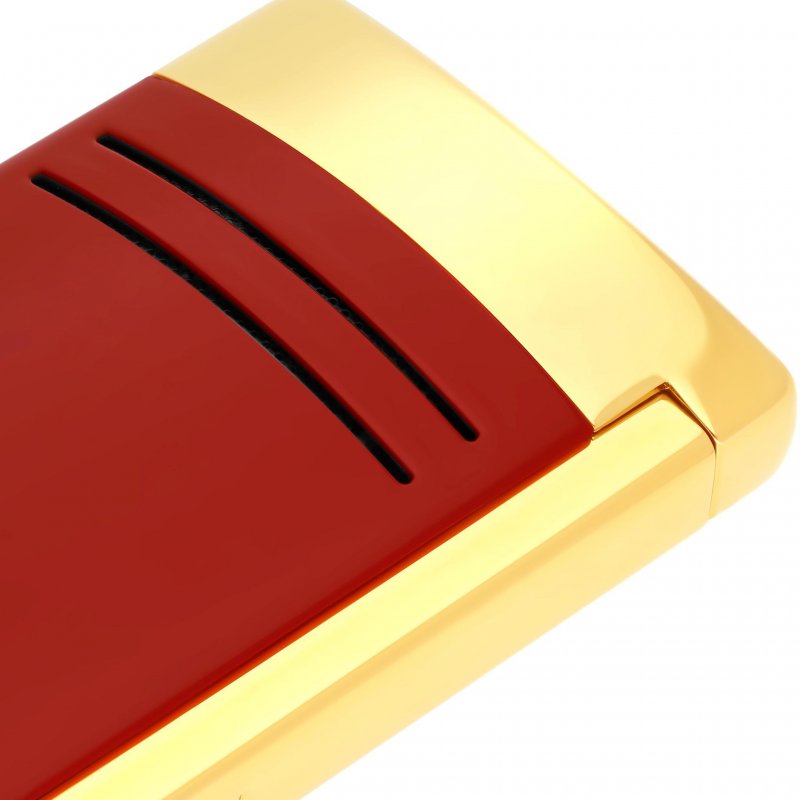St Dupont - Accendino Maxijet - Laccato Bordeaux - Finiture Dorate