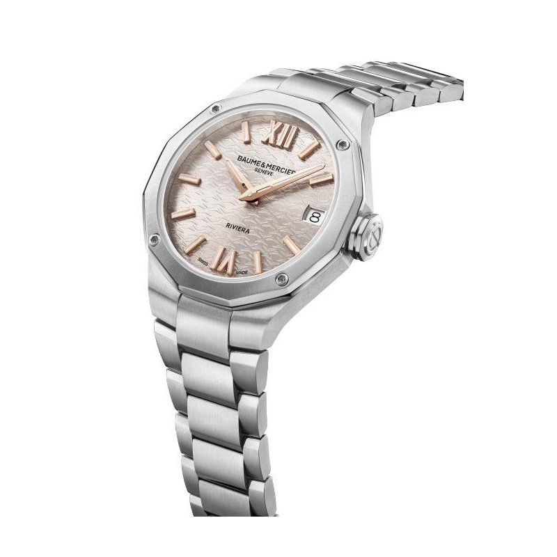 Baume&Mercier - Riviera 33Mm - Acciaio - Quadrante Argento