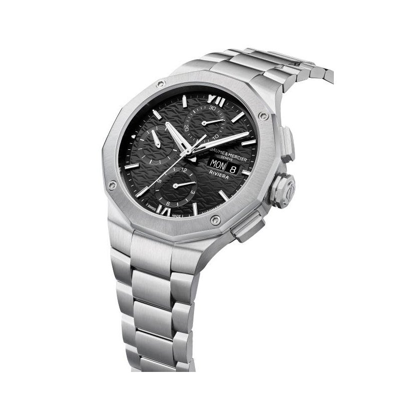 Baume&Mercier - Riviera 41Mm - Acciaio - Quadrante Nero