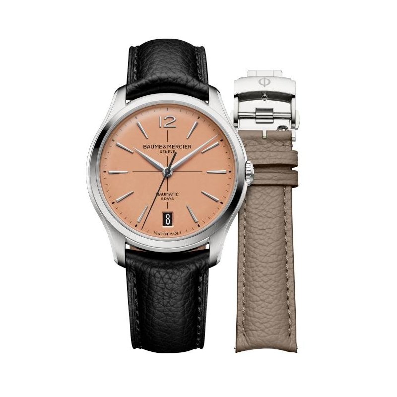 Baume&Mercier - Clifton 10778 - Acciaio - Quadrante Salmone