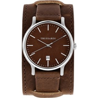 Trussardi - Orologio T-Inedito - Uomo - Pelle Marrone