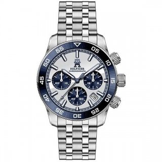 Tommy Hilfiger - Orologio Cronografo Uomo - Acciaio - Bianco