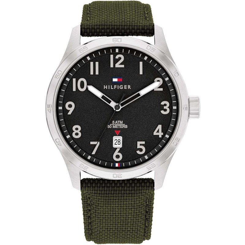 Tommy Hilfiger - Orologio Cronografo Uomo - Acciaio - Quadrante Nero
