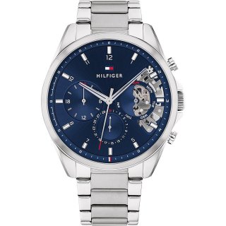 Tommy Hilfiger - Orologio Baker Uomo - Multifunzione - Blu - Acciaio