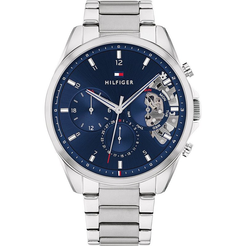Tommy Hilfiger - Orologio Baker Uomo - Multifunzione - Blu - Acciaio