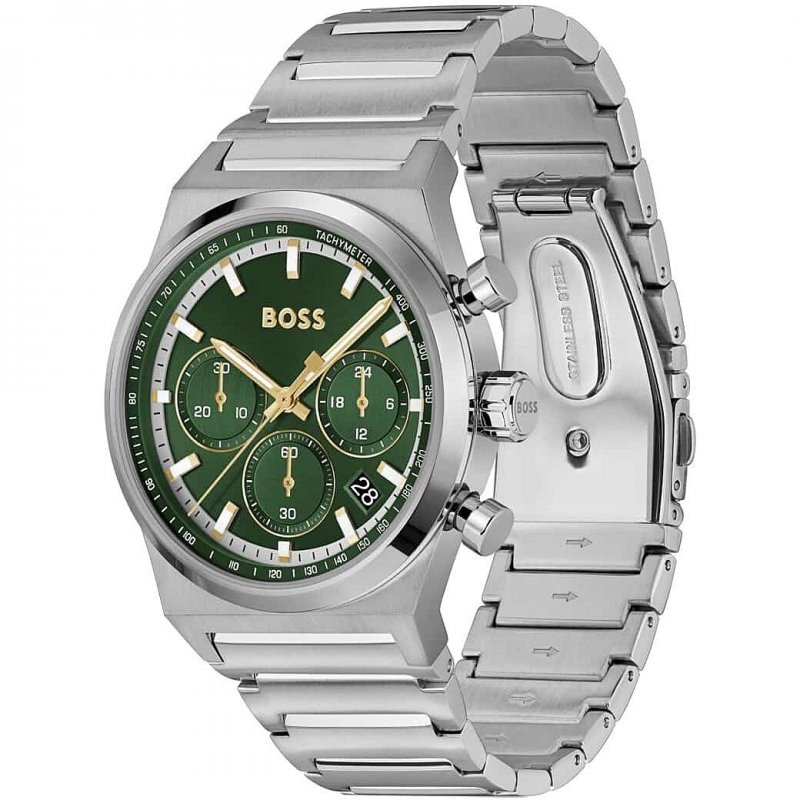 Hugo Boss - Candor Chrono 1514220 - Uomo - Quadrante Verde - Acciaio