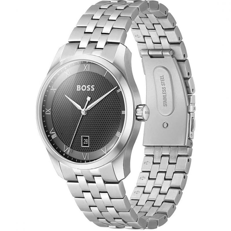 Hugo Boss - Orologio Principle - Uomo - Quadrante Nero - Acciaio