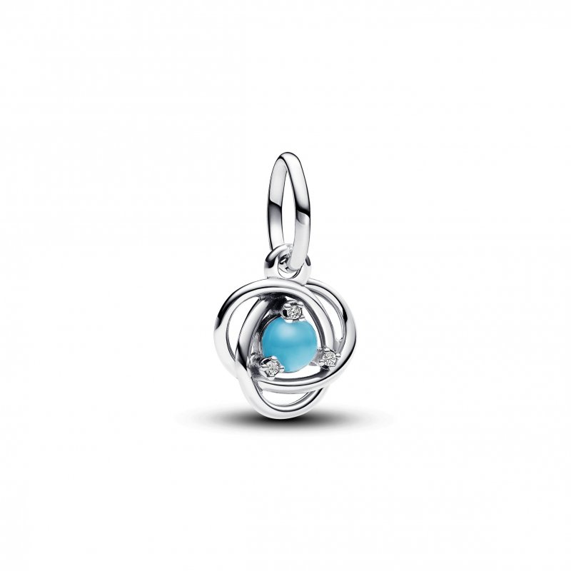 Charm Pendente Cerchio Eterno Turchese Dicembre