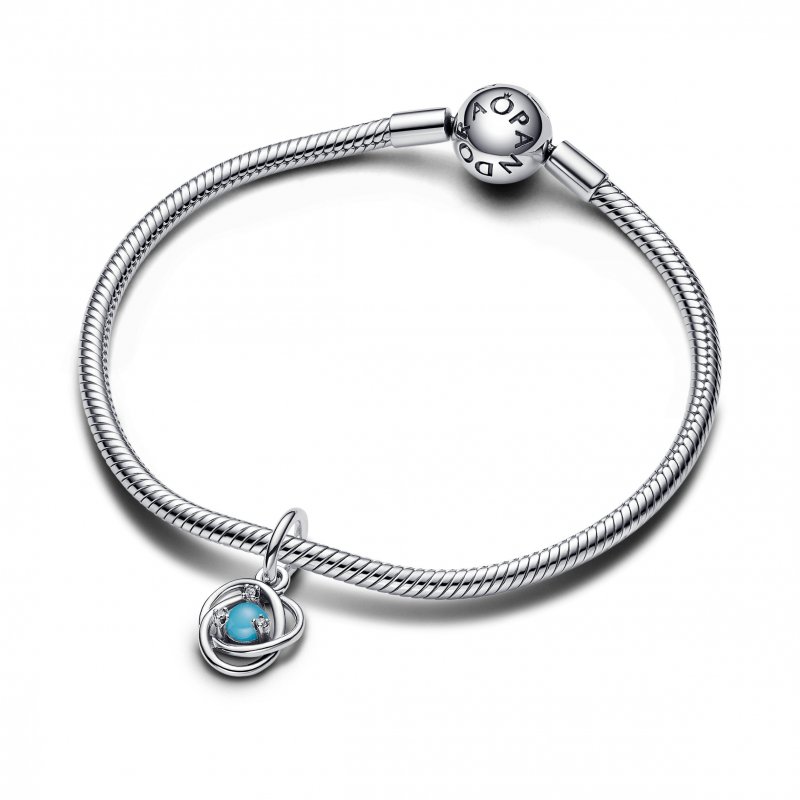 Charm Pendente Cerchio Eterno Turchese Dicembre