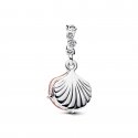 Charm Pendente Doppio Conchiglia Color Corallo