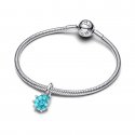 Charm Pendente Conchiglia Vetro di Murano Turchese