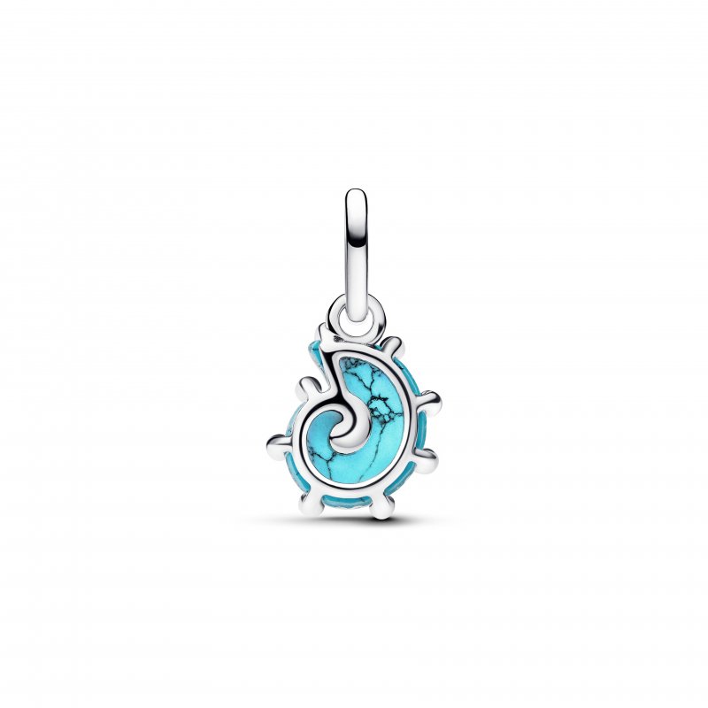 Charm Pendente Conchiglia Vetro di Murano Turchese