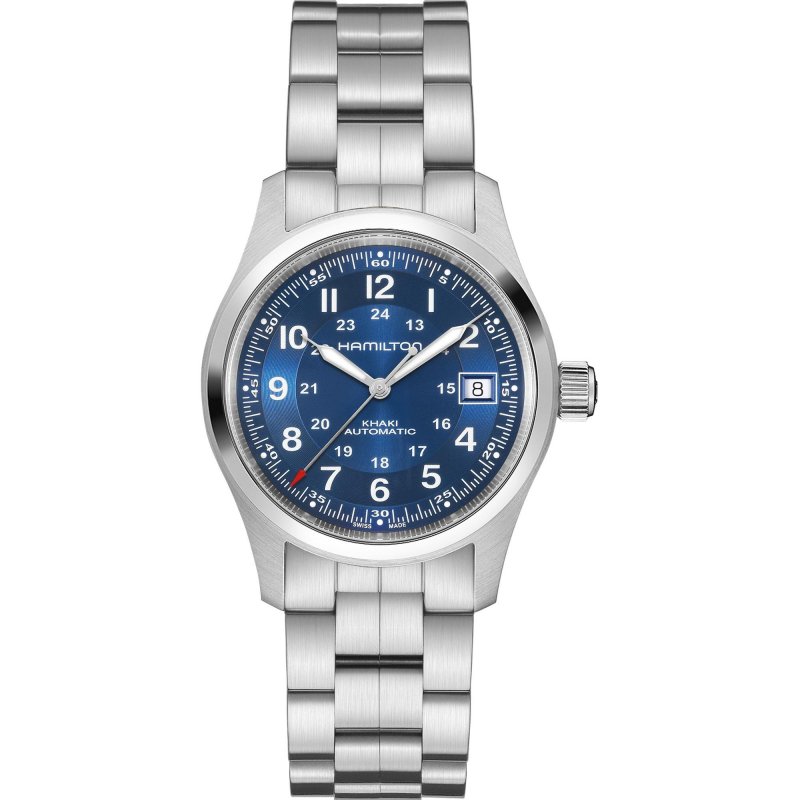 Hamilton - Khaki Field Auto 38Mm - Quadrante Blu - Acciaio