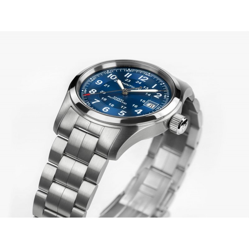 Hamilton - Khaki Field Auto 38Mm - Quadrante Blu - Acciaio