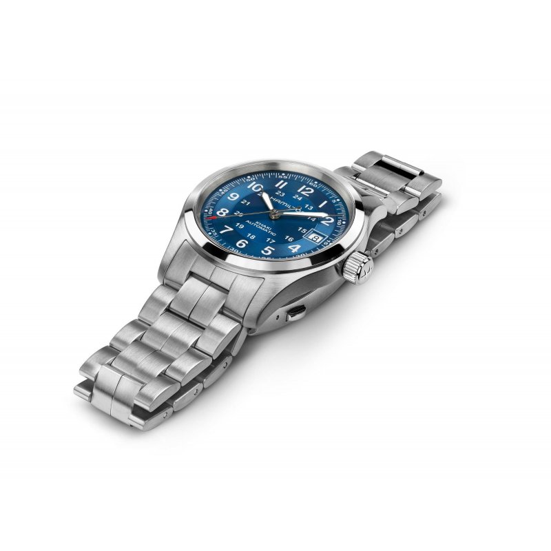 Hamilton - Khaki Field Auto 38Mm - Quadrante Blu - Acciaio