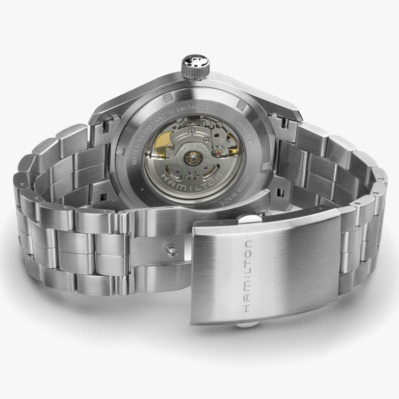 Hamilton - Khaki Field Auto 42Mm - Acciaio - Quadrante Blu
