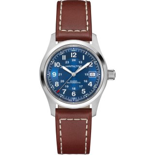 Hamilton - Khaki Field Auto 38Mm - Blu - Acciaio Inossidabile