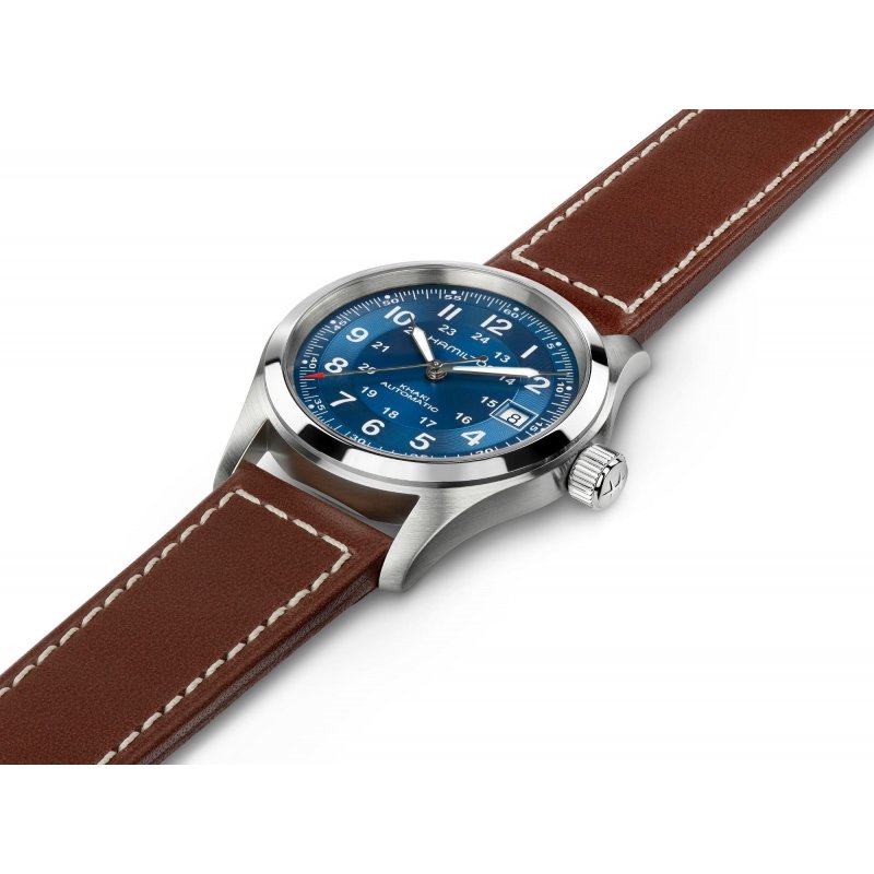 Hamilton - Khaki Field Auto 38Mm - Blu - Acciaio Inossidabile