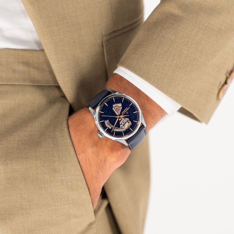 Hamilton - Jazzmaster Open Heart - Automatico - Quadrante Blu