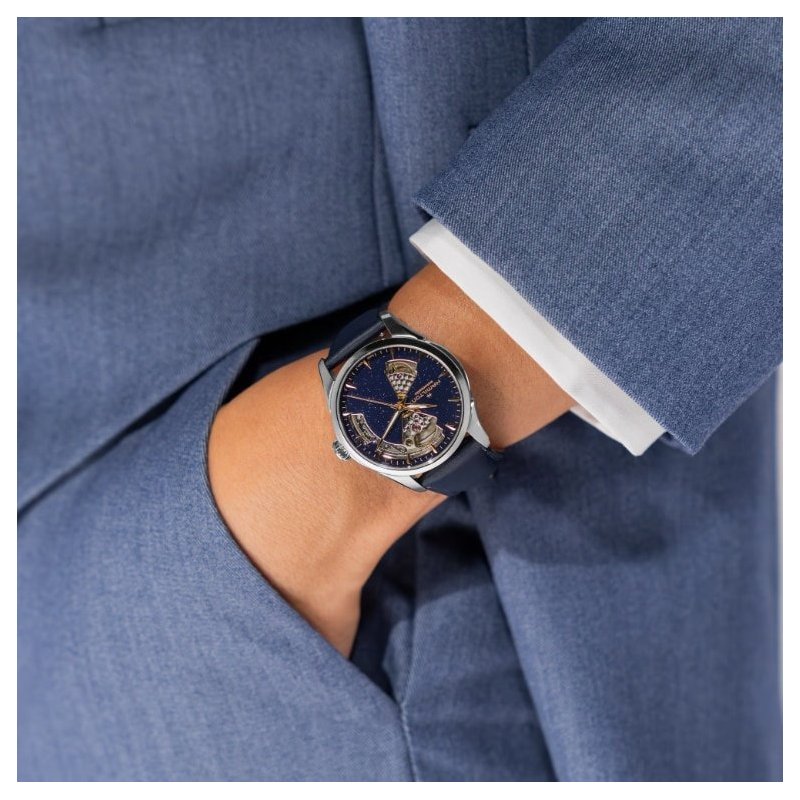 Hamilton - Jazzmaster Open Heart Lady - Automatico - Blu