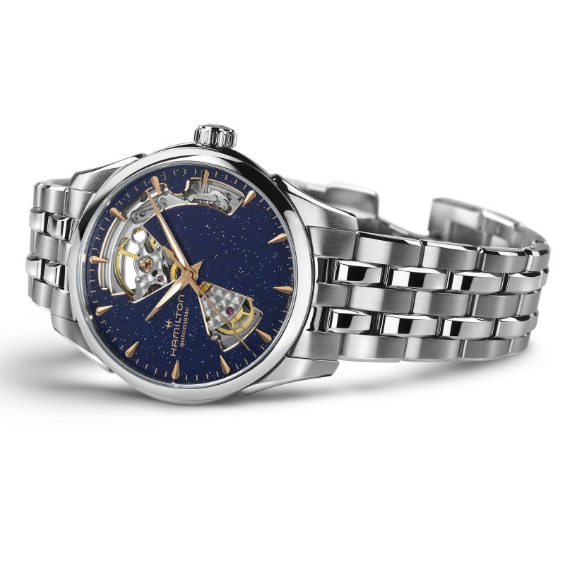 Hamilton - Jazzmaster Open Heart Lady - Automatico - Blu