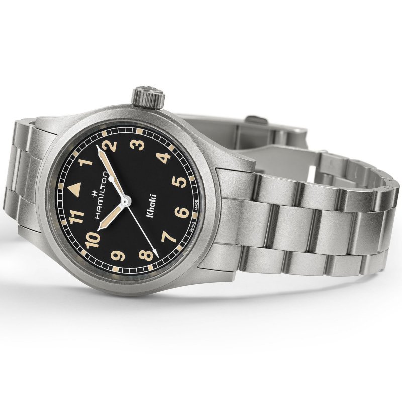 Hamilton - Khaki Field Quartz 38Mm - Acciaio - Quadrante Nero