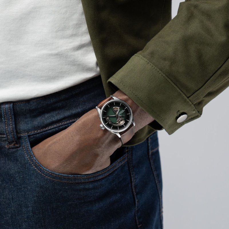 Hamilton - Jazzmaster Open Heart - Automatico - Quadrante Verde