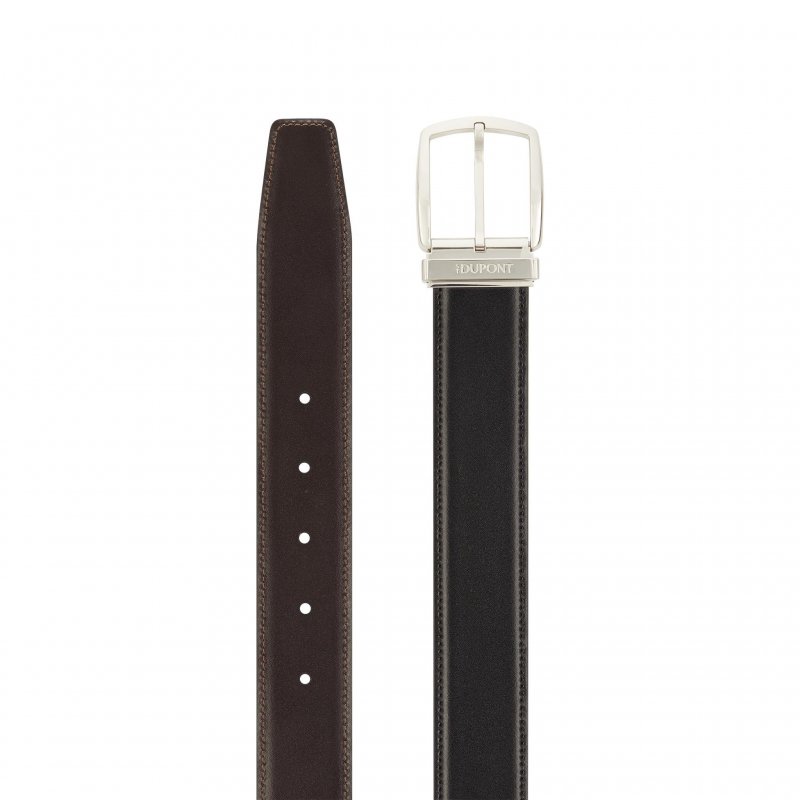 St Dupont - Cintura Reversibile - Pelle Di Vacchetta - Uomo