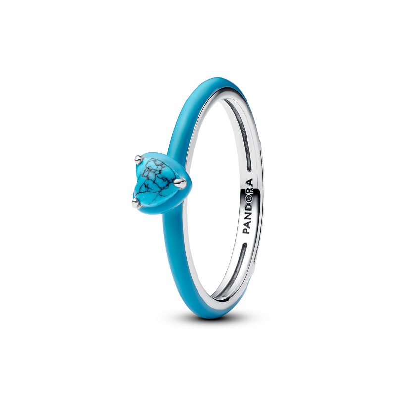Anello Turquoise Chakra Heart Pandora ME