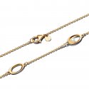 Collana Ovali Linea Sinuosa e Perla D'Acqua Dolce Coltivata