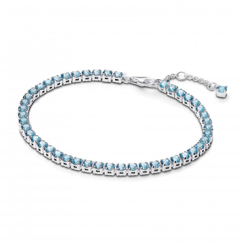Bracciale Tennis Cristalli Azzurri