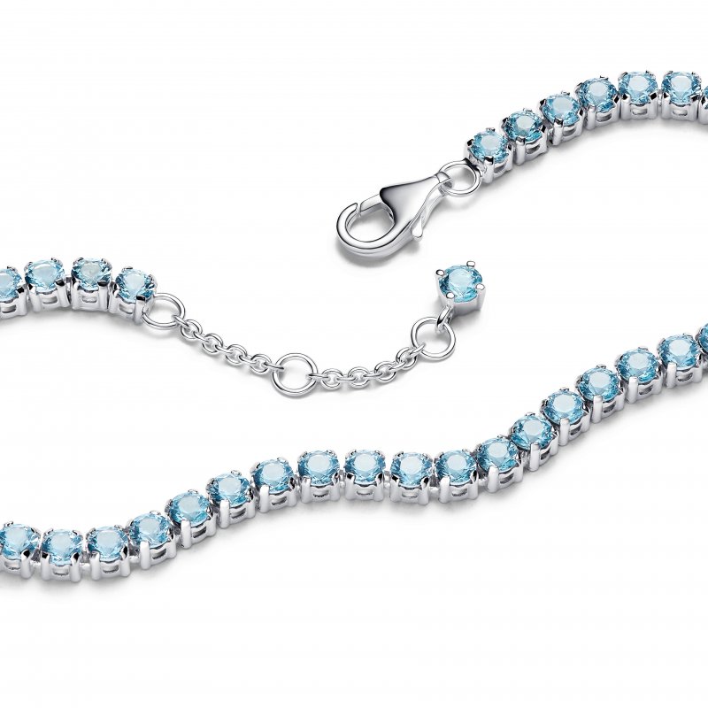 Bracciale Tennis Cristalli Azzurri