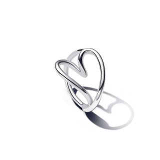 Anello Cuore Linea Sinuosa