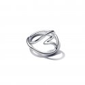 Anello Cuore Linea Sinuosa