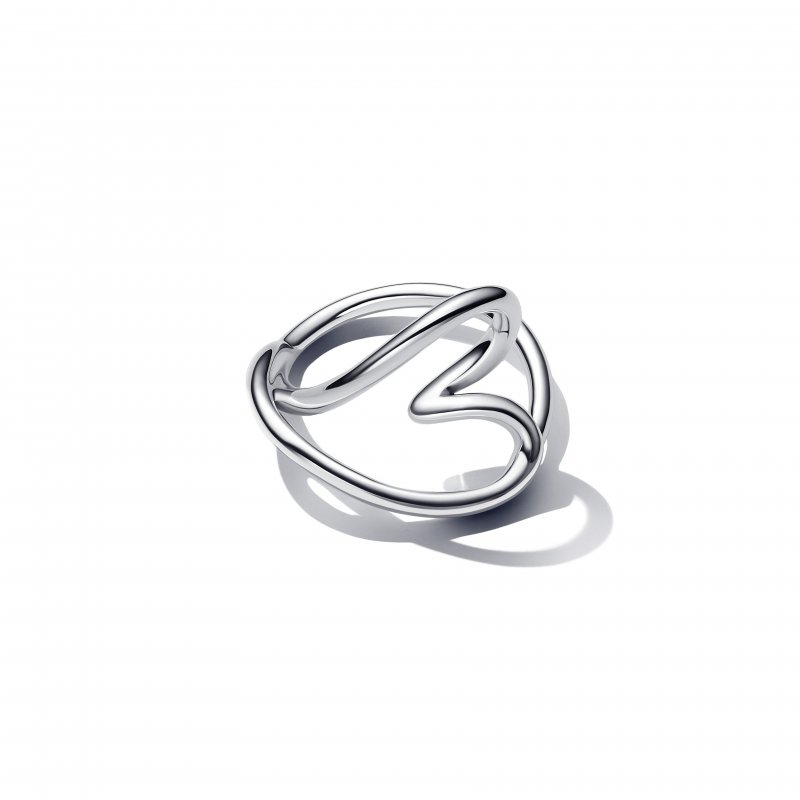 Anello Cuore Linea Sinuosa