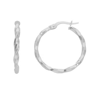 Songa Antonio - Orecchini Cerchio - Oro Bianco - 18 Ct