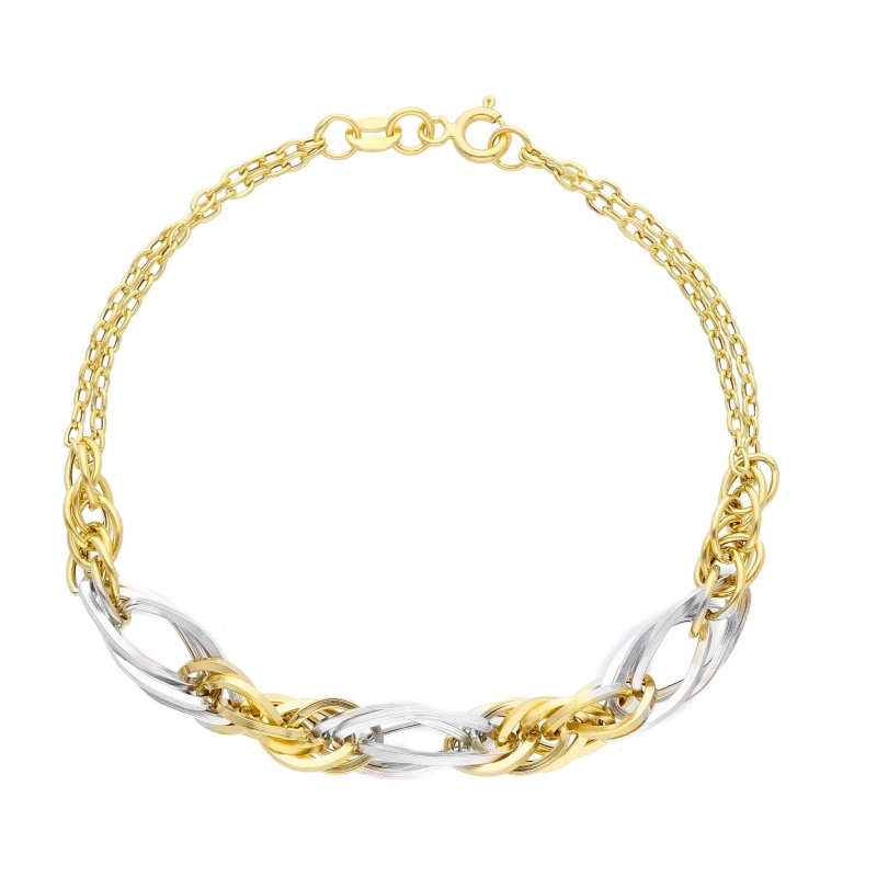 Songa Antonio - Bracciale Maglia - Oro Giallo - Oro Bianco